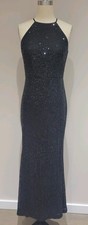 Eliza J Sequin Mesh Black Dress Size 6