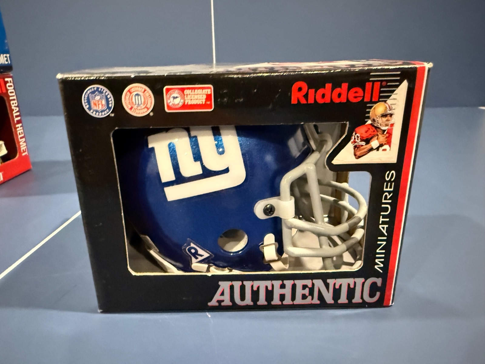 1996 New York Giants Throwback Authentic Mini-Helmet Metal F