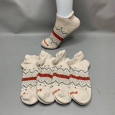 Bombas Women's Ankle Socks 4 Pair Pack Oatmeal Rust Fair Isle Size M L New
