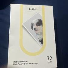 Liene Photo Paper & Cartridge Set, 4x6", 72 Sheets + 2 Ink Cartridges
