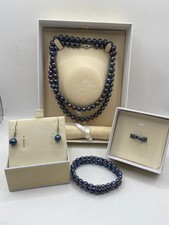 Isle of Wight Pearl, beautiful boxed Peacock Freshwater pearl jewellery set