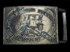TE15113 VINTAGE 1970s HENRY FORD DETROIT MODEL T AUTOMOBILES BELT BUCKLE