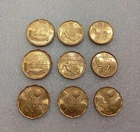 ARGENTINA 3 SET 1978 FOOTBALL WORLD CUP SOCCER 9 PCS 20 50 100 PESOS COINS UNC