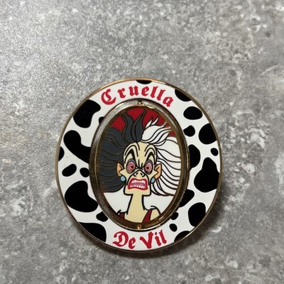 DISNEY DLP 101 DALMATINER CRUELLA DE VIL ANSTECKNADEL SPINNER DISNEYLAND PARIS.