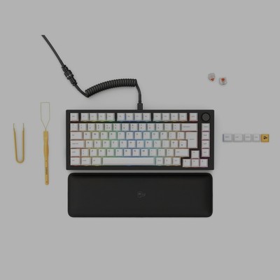 Glorious GMMK Pro Black Slate   Gaming-Tastatur Pre-Built, ISO UK, Alu-Gehäuse