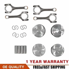 G4FJ 4x Engine Pistons Pin + Connecting Rod Set For Hyundai Kia 1.6T 2011-19