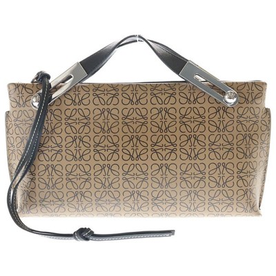 LOEWE Anagram Missy Small Leather 2WAY Handbag Shoulder Bag Silver Hardware