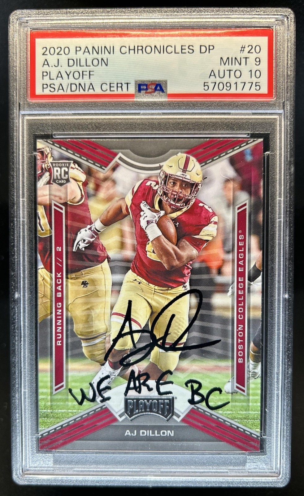 AJ Dillon Panini Chronicles Draft Picks Playoff #20 Autograph