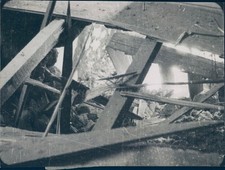 1935 Photo Greek Revolution Wrecked House Shell Fire Rebel Warship Disaster