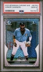 2023 Bowman Chrome Mega Box Mojo Refractor Junior Caminero 1st #61 Rays PSA 10