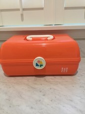 Caboodles - Peach/Salmon Makeup Jewelry Box - Trinket Storage Case w/ Mirror