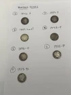 Lot Of Seven Different Circulated Barber Dimes, 1896 - 1914