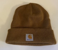 Carhartt Light Brown Winter Cuff Beanie Hat Cap - Adult/Mens/Womens