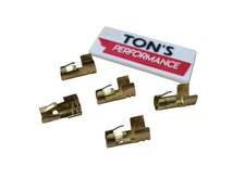 Brass Distributor Coil Straight 180 degree Snap Crimp Spark Plug Terminal 5 pack