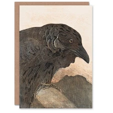 Theo van Hoytema Art Card Old Crow Bird Painting