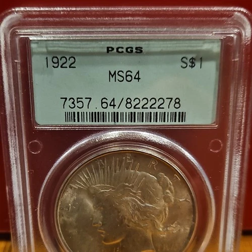 1922 Peace Dollar PCGS MS64 Silver $1 Coin Philadelphia KM#150