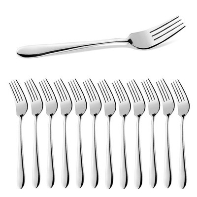 CAMRI Gabeln 12er Set - Tafelgabel Edelstahl, Gabeln, silber 