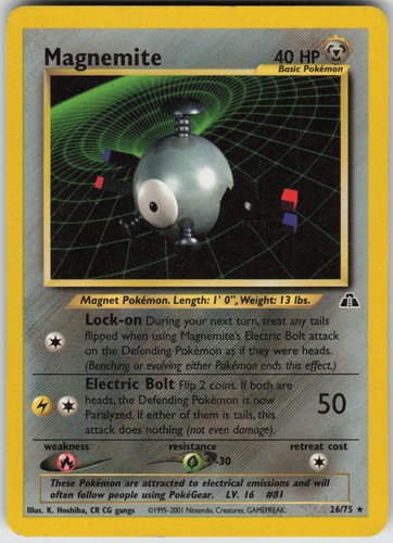 Magnemite Unlimited Neo Discovery [N2 - 26] Pokemon LP