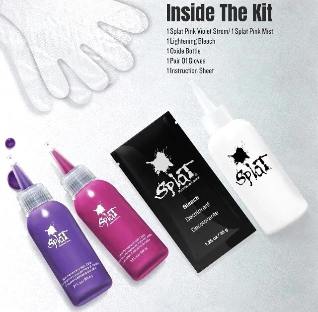 NUEVO Splat Ombre Rain 2 Colores Rosa Niebla y Violeta Tormenta 1 Aplicación Foto 3 de 4