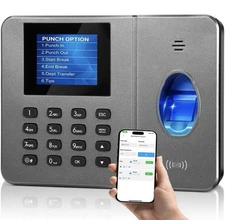 Biometric Fingerprint Time Clock with WiFi Punch and App Control