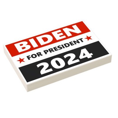 Biden 2024 Election USA Campaign Sign (2x3 Tile) made using LEGO part - B3 Custo