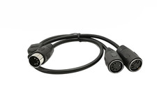 Sinloon DIN 5-Pin Splitter Y Adapter MIDI Cable, MIDI 5 Pin Male to Dual 2 X DIN