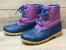 Sperry Top Sider Port Girls Boots Youth Size 4M Duck Boots SCK162061 Navy Berry