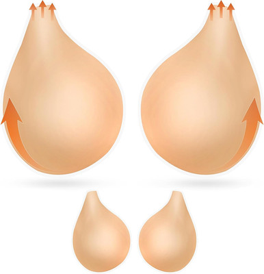Selbstklebender push-up bh ohne träger für damen | silikon cups & abdeckungen