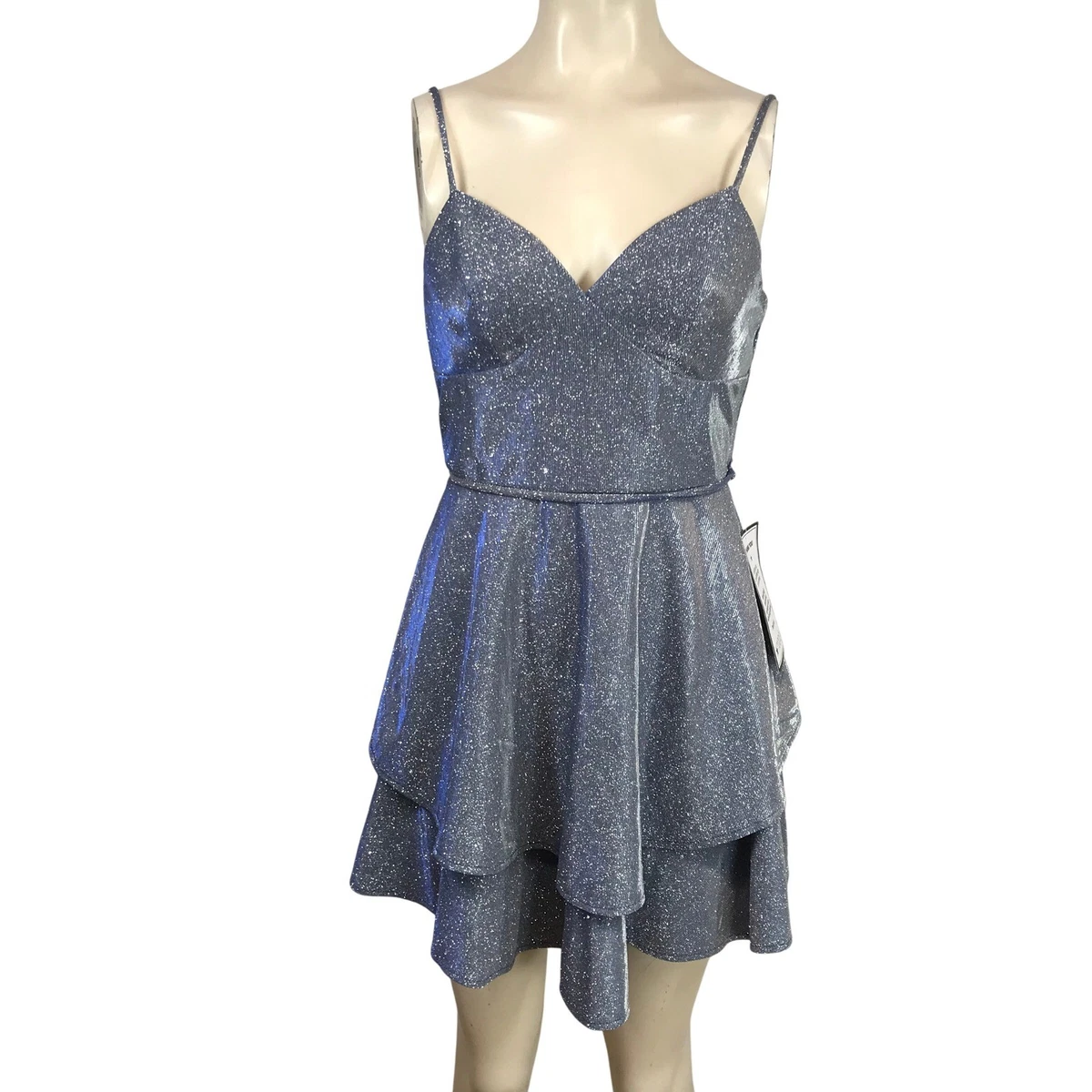 princess polly baby blue dress Say Yes to the Prom B Darlin CREAM/GOLD /LIGHT BLUE Juniors Ball Gown, 3/4 main image 1
