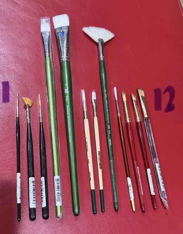 Princeton Richeson Simmons Oil Paint Brushes- Lot Of 12 - Unused, Various sizes