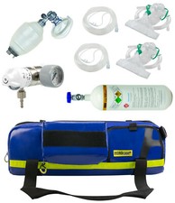  Notfalltasche Sauerstoffflasche 2l Druckminderer medizinischer Beatmungsbeutel