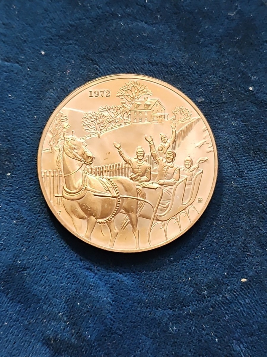 Bronze Coin Sledding Franklin Mint 1972 (MT.#0050) | eBay