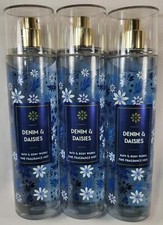 Bath Body Works DENIM  DAISIES Fine Fragrance Mist 8 oz Lot of 3 Sun Citrus