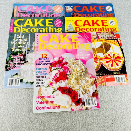American Cake Decorating Vintage Magazine 1997 Lot of 5 Feb June Aug Oct Dec