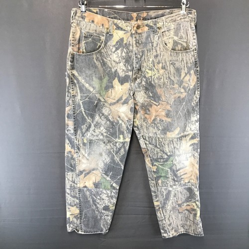 Vintage Wrangler Pants Mens 36x30 Realtree Camo Double Knee Denim Tag