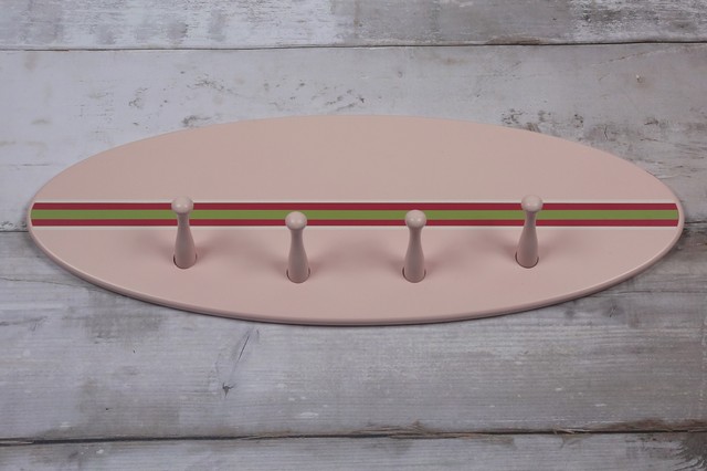 Pottery Barn Kids Island Surf Girls Room Pink Striped Surfboard
