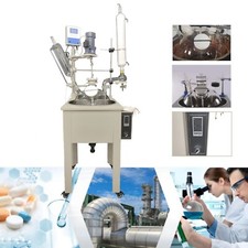 110V 30L Single Layer Glass Reactor Distillation Stirring Synthesis Reactor
