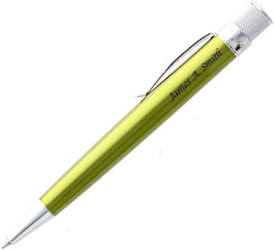 Engraved Retro 51 Tornado Kiwi Rollerball Pen - email us with text