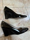 J. Crew Italy Women’s Martina Black Patent  Leather Wedge Pump Heel  Size 6.5 — photo 8