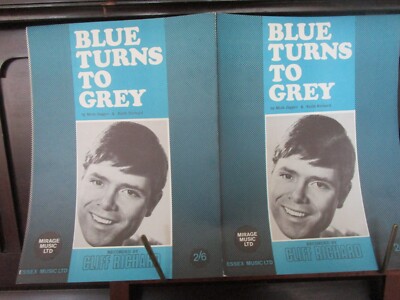 Cliff Richard Blue Turns To Grey Vintage Noten Mick Jagger, Keith Richard
