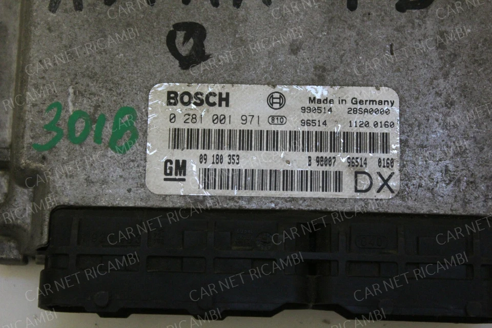 0281001971 CENTRALINA MOTORE OPEL ASTRA G 2.0 D 74 KW GM 09180353 BOSCH EDC15M1 - Immagine 2 di 4