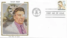 Air Mail First Day of Issue COLORANO SILK FDC   Wiley Post 1979