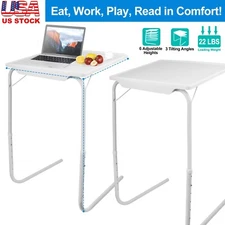 Portable Snack TV Dinner Laptop Tray Adjustable Folding Table Desk Sofa Bed Home