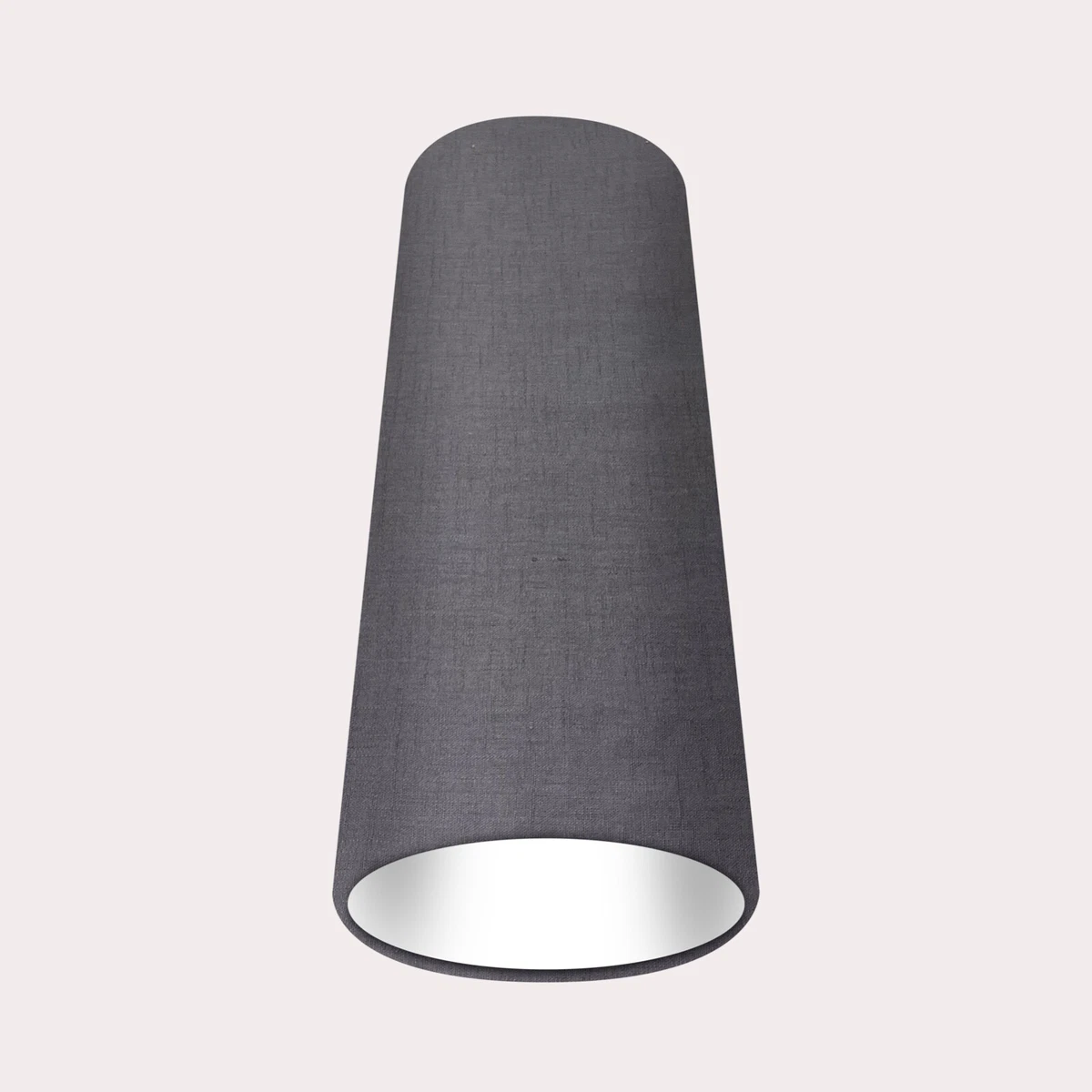 Lampshade Charcoal Grey Textured 100 Linen Cone Tapered Conical Light Shade