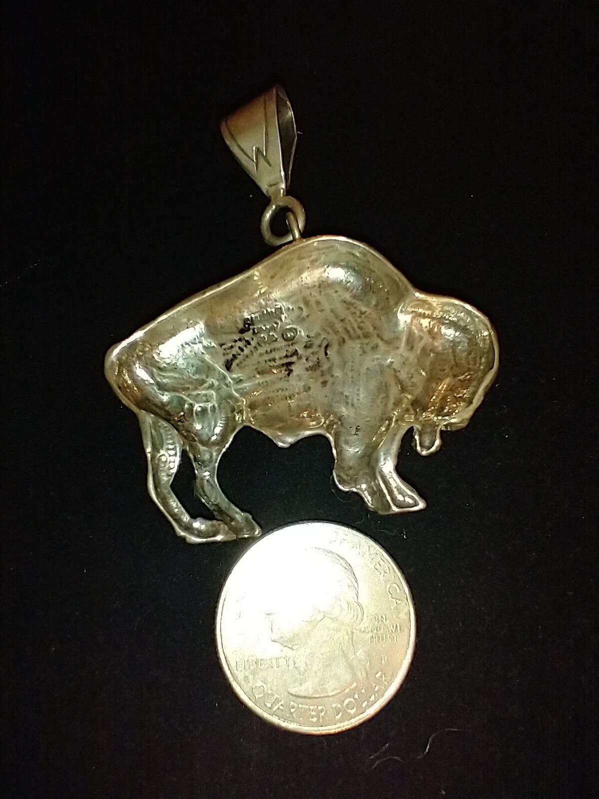 Native American Buffalo Pendant - image 3