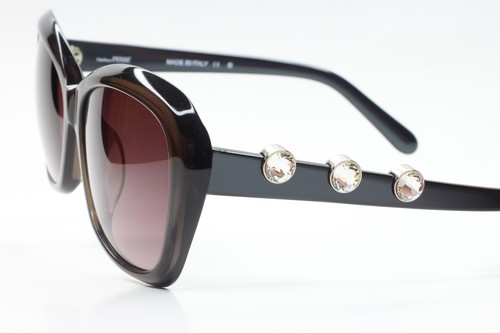 Gafas de sol Gianfranco Ferre FG54403 marrón gris degradado acetato lujo Italia - Imagen 5 de 14