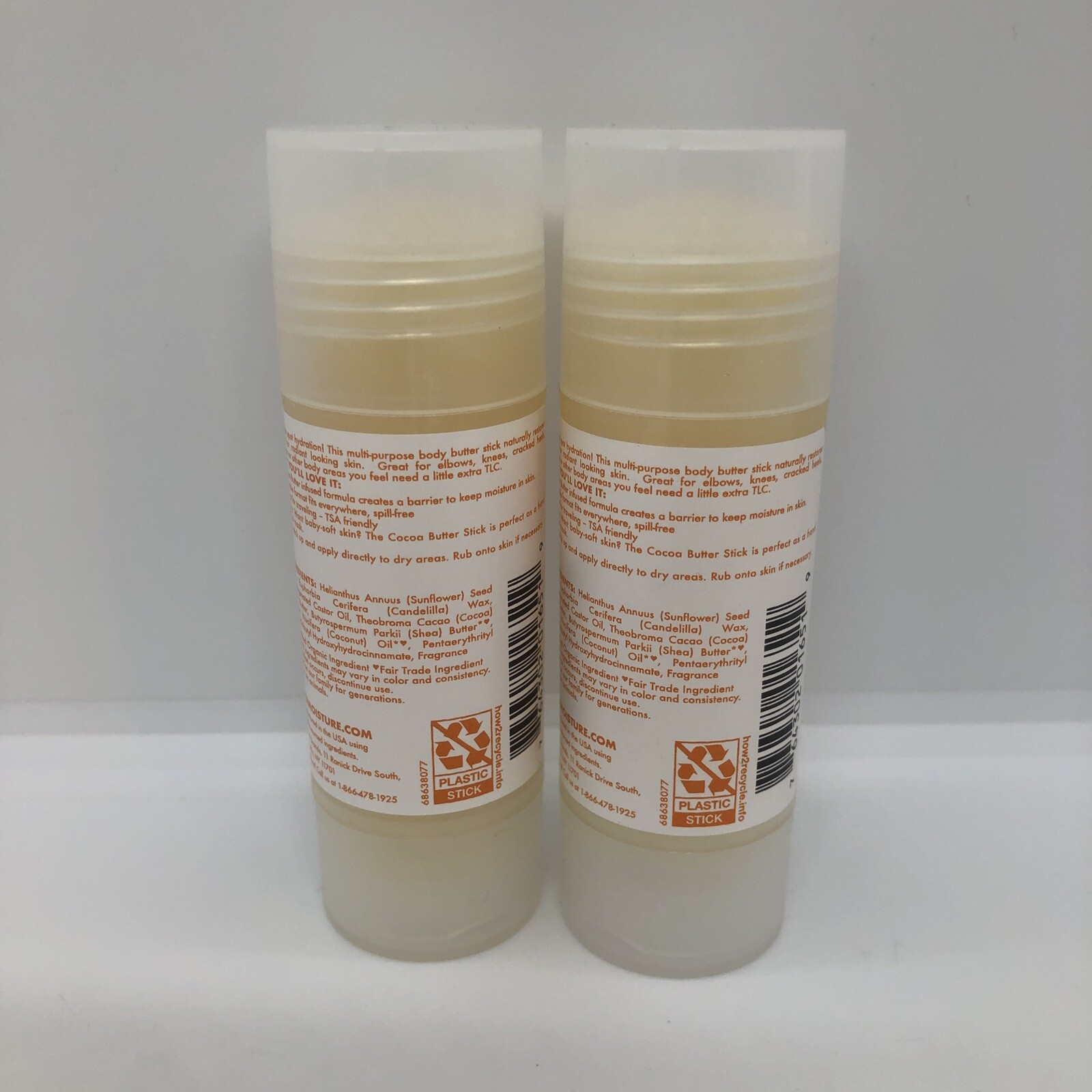 (2)Shea Moisture Cocoa Butter Body Butter Stick Smoothing Hydration FREE SHIP!