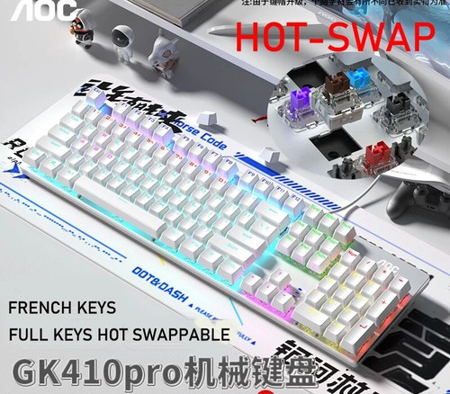 Full Keys Hot Swap Metal Panel Mechanical Keyboard RGB Light Green Redaxis - Picture 13 of 34