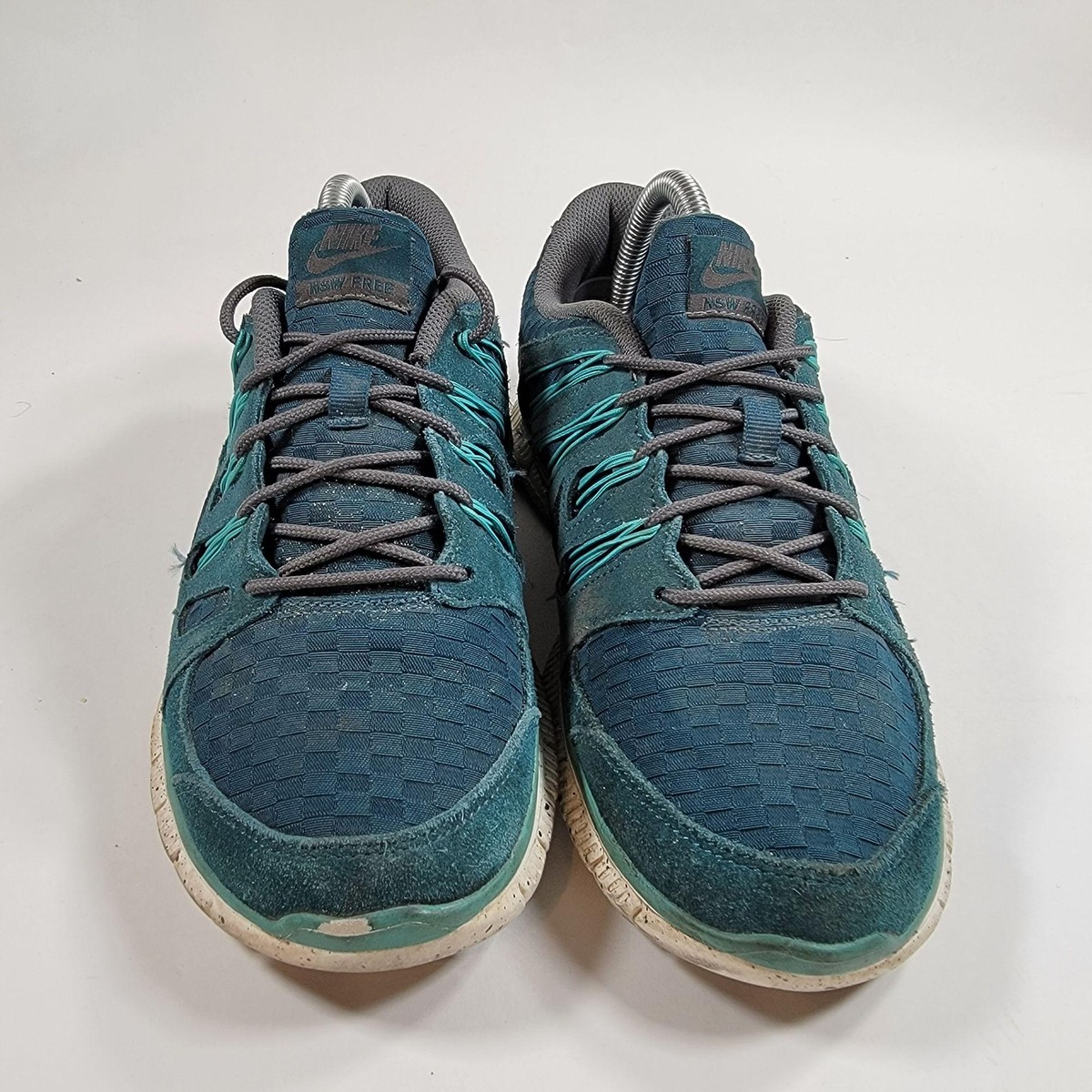 Nike Free 5.0 EXT Mens 8 Woven Mid Turquoise White Athletic  display picture 2