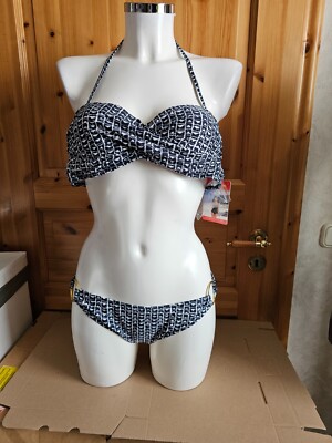 Women's bikini set Octopus size 44 gray-white New